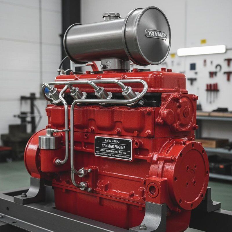 Nominale snelheid 2 Yanmar-motor met direct injectie-brandstofsysteem die stabiel vermogen levert voor maritieme en industriële installaties